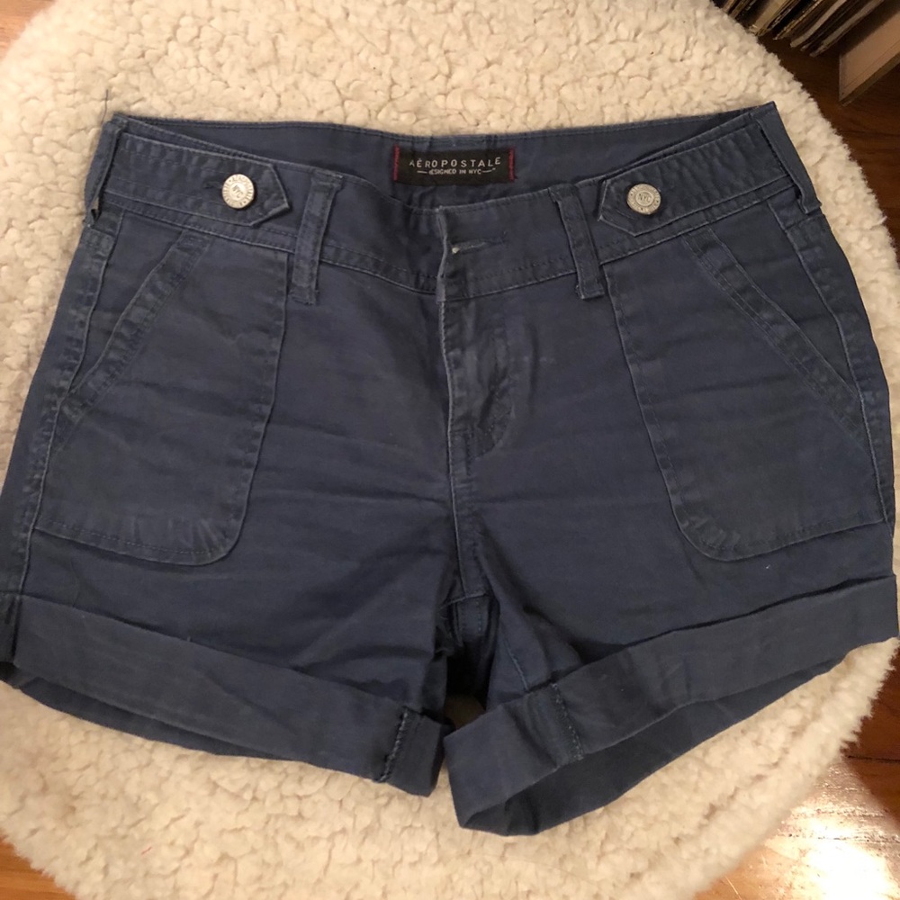 00 lightly used navy blue shorts Aeropostale